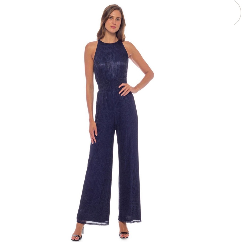 New MARINA Midnight Blue Wide Leg Jumpsuit